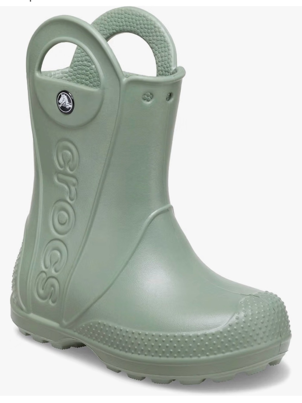 CROCS Kids Green Handle It Rain Boot in Sage
